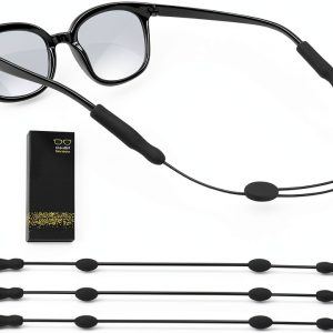 Adjustable Glasses Strap Edifeel Anti Slip Retainer Black 10-16in-0