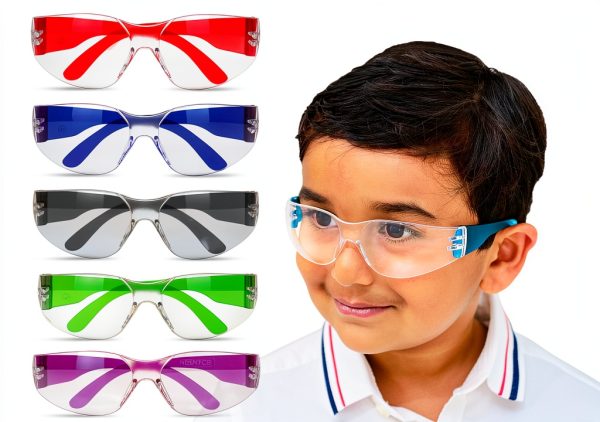 Kids Safety Glasses BISON LIFE 6 Pack Wraparound Polycarbonate Goggles-0