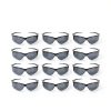 KleenGuard™ V30 Nemesis™ Safety Glasses (25688), with Mirror Coating, Smoke Lenses, Black Frame, Unisex Sunglasses for Men and Women (Qty 12)-1