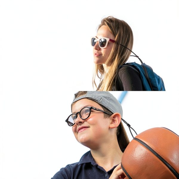 Glasses Strap 3 Pcs Adjustable Eyewear Retainer by HEBEILF Black-4