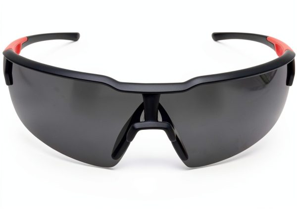 Milwaukee Anti-Fog Safety Glasses Tinted Lens Black/Red Frame-0