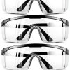 Safety Glasses Clear Anti-Fog Protective Eye Wear Wide-Vision 4 Pack-0