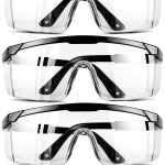 Safety Glasses Clear Anti-Fog Protective Eye Wear Wide-Vision 4 Pack-0